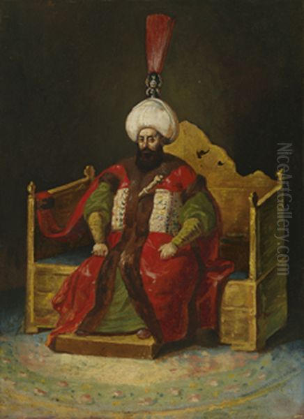 A pasha Oil Painting by Theodore Gericault