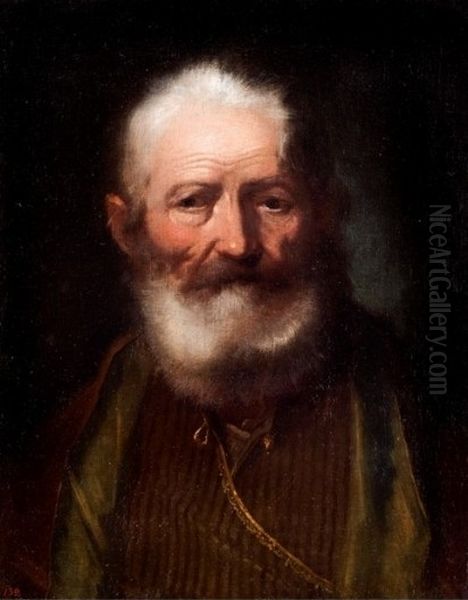 Old man in an eastern attire. Oil Painting by Bartolomeo Nazari