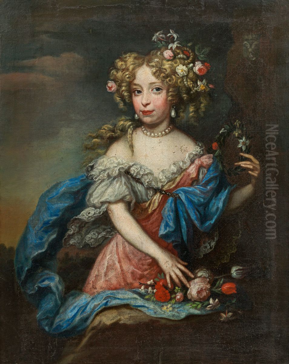 So-called portrait of Countess Maria Anna Lodron, nee Harrach Oil Painting by Unidentified painter