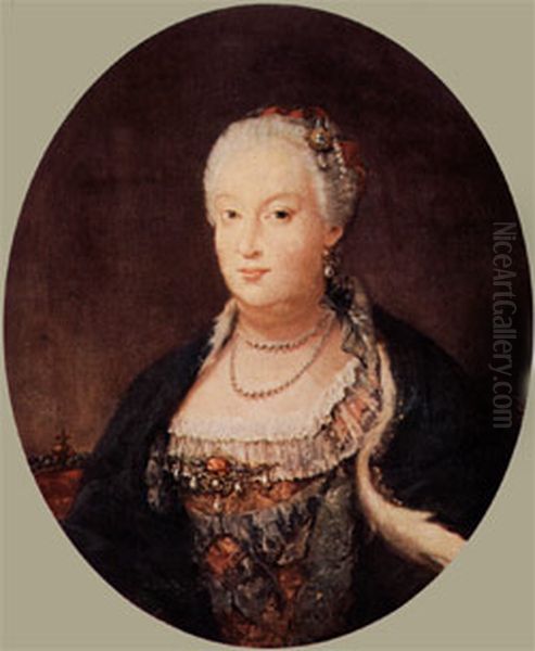Barbara de Braganza, reina consorte de Espana Oil Painting by Jacopo Amigoni