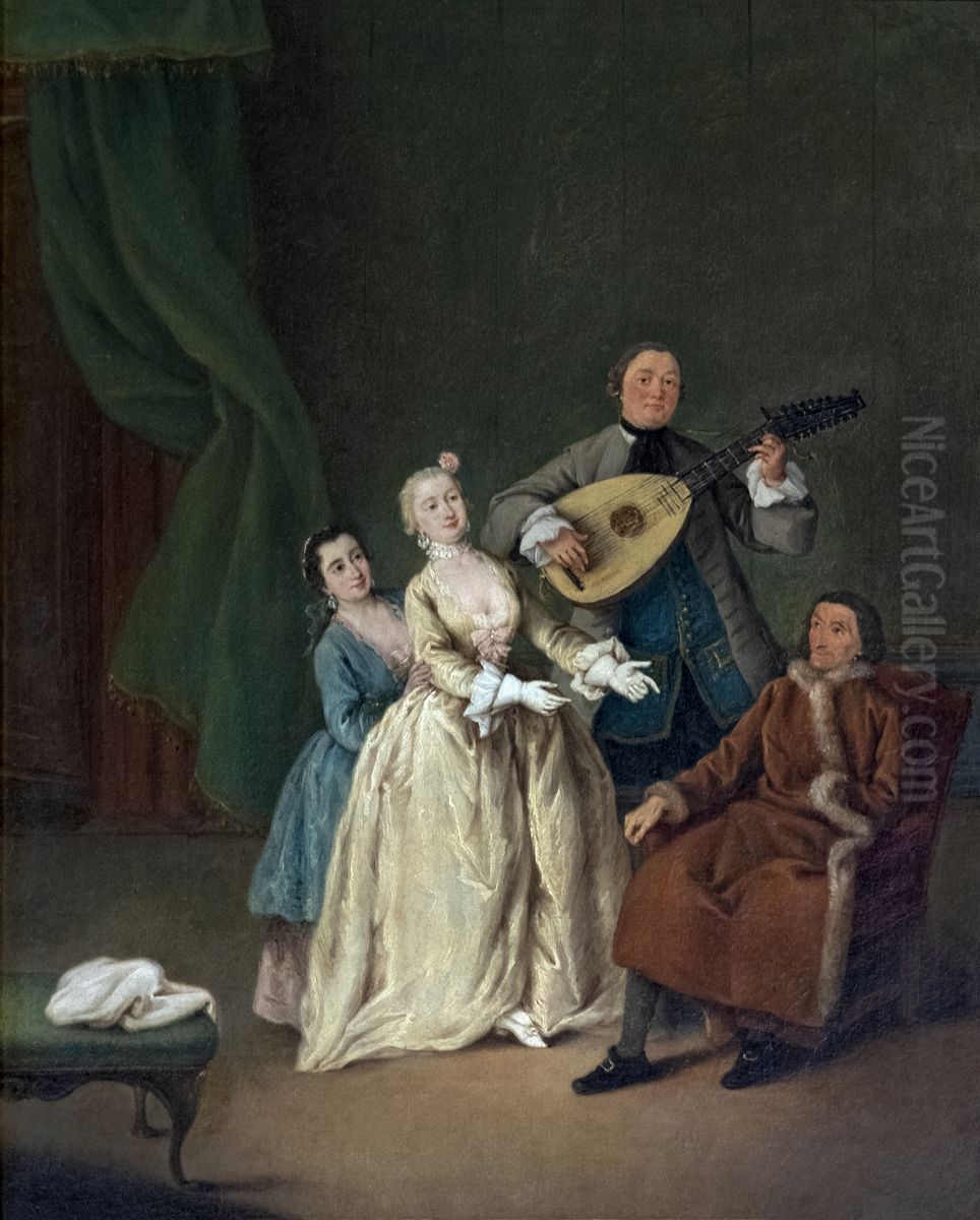 Family little concert Oil Painting by Pietro Longhi