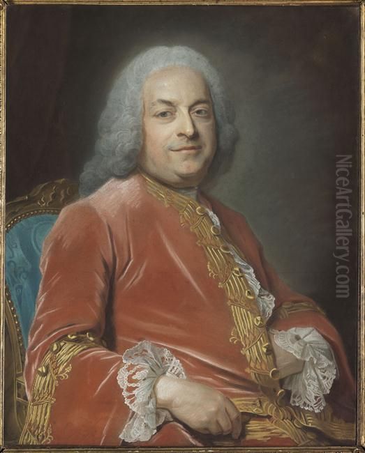 Antoine-Gaspard Grimod de La Reyniere(1690-1756), ferme generale Oil Painting by Maurice Quentin de La Tour