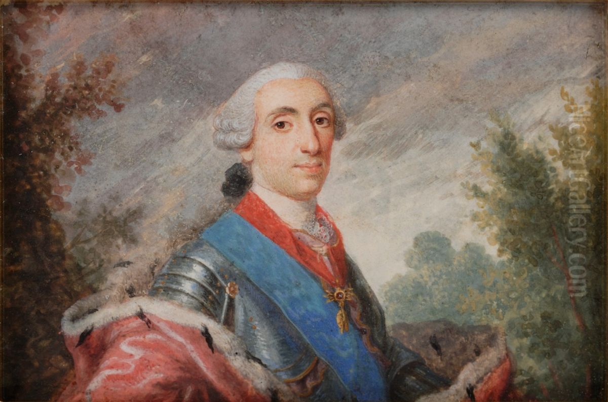 Felipe de Borbon y Farnesio, infante de Espana y duque de Parma Oil Painting by Alexander Roslin