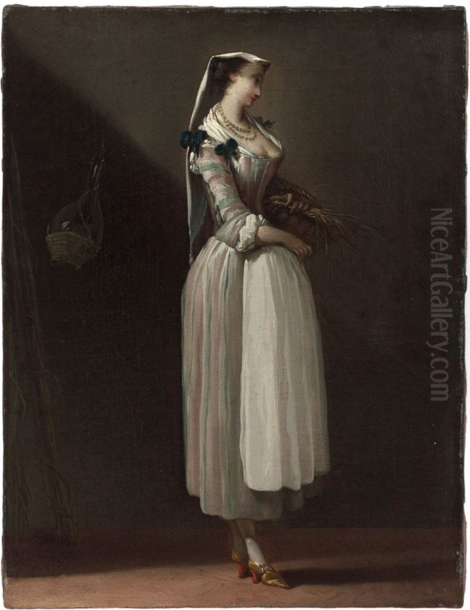A countrywoman from Frascati Oil Painting by Jean Barbault