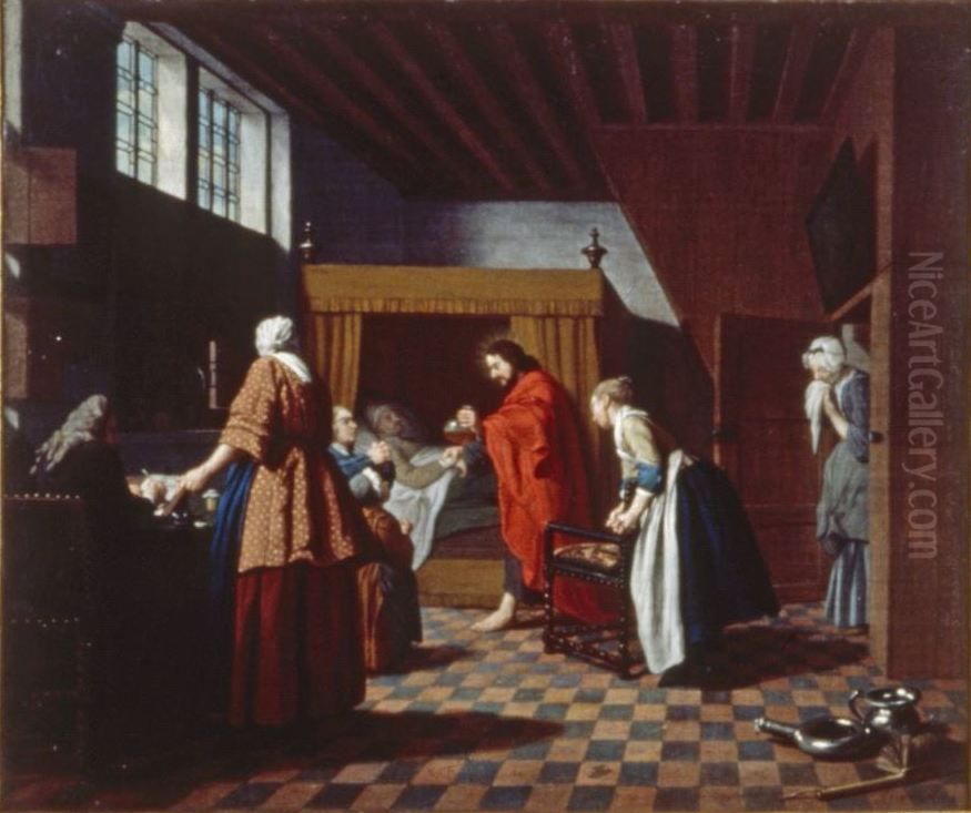 The physician as Jesus Christ Oil Painting by Jan Josef Horemans the Younger