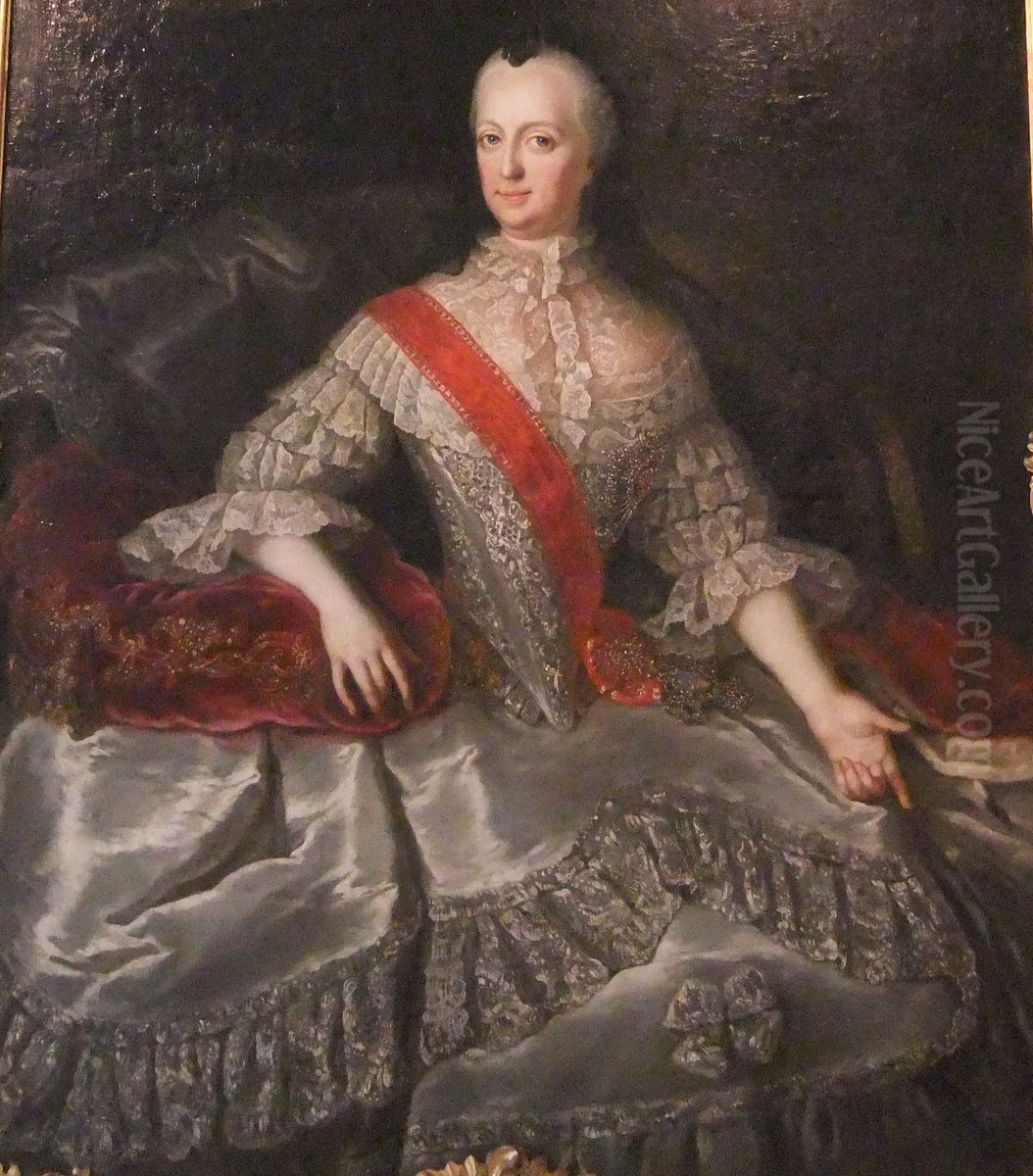 Portrait ofJoanna Elisabeth of Holstein-Gottorp(1712-1760), mother of Catherine the Great Oil Painting by Anna Rosina de Gasc