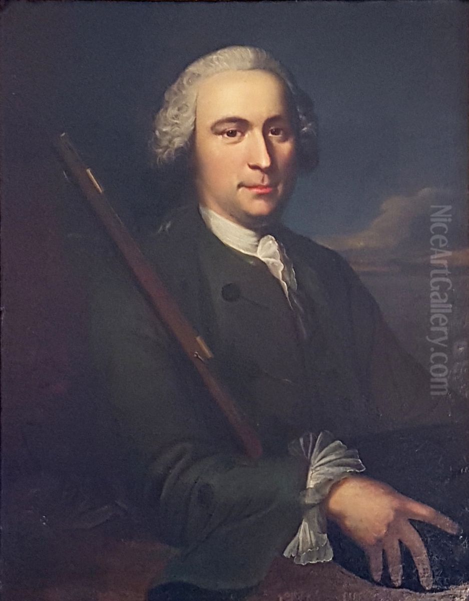 Bildnis Abraham Steck (1726-1807), Gutsbesitzer in Zimmerwald, Stubenschreiber derGesellschaft zu Mittellowen, Bauamtsschreiber, Siechenhausverwalter 1789. Oil Painting by Jakob Emanuel Handmann