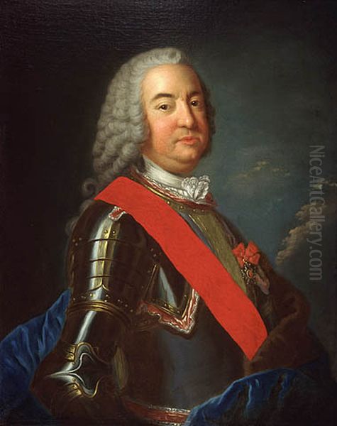 Portrait ofPierre Francois de Rigaud, Marquis de Vaudreuil-Cavagnal(1698-1778) Oil Painting by Donat Nonnotte