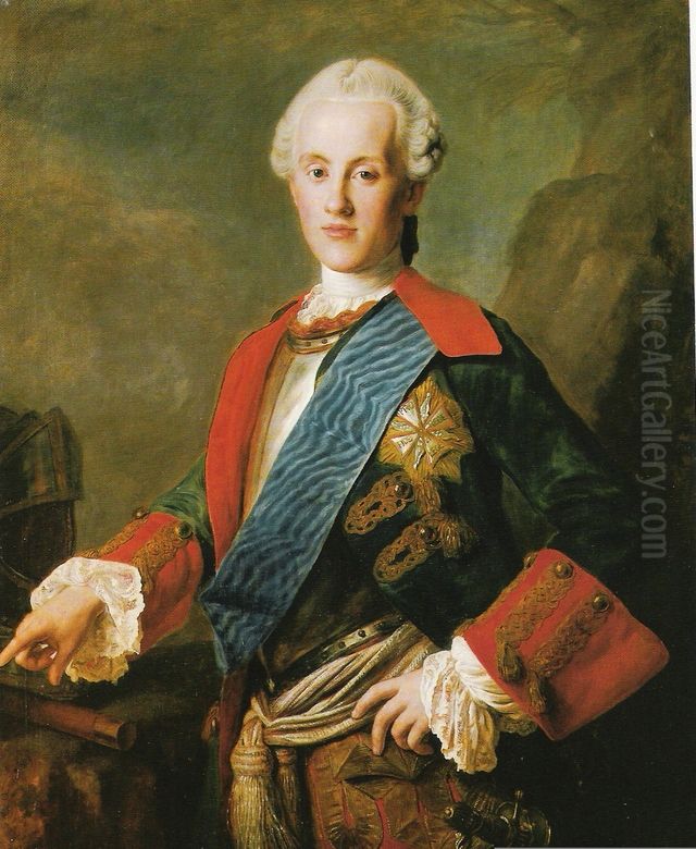 Portrat des Karl von Sachsen (1733-1796) Oil Painting by Pietro Rotari