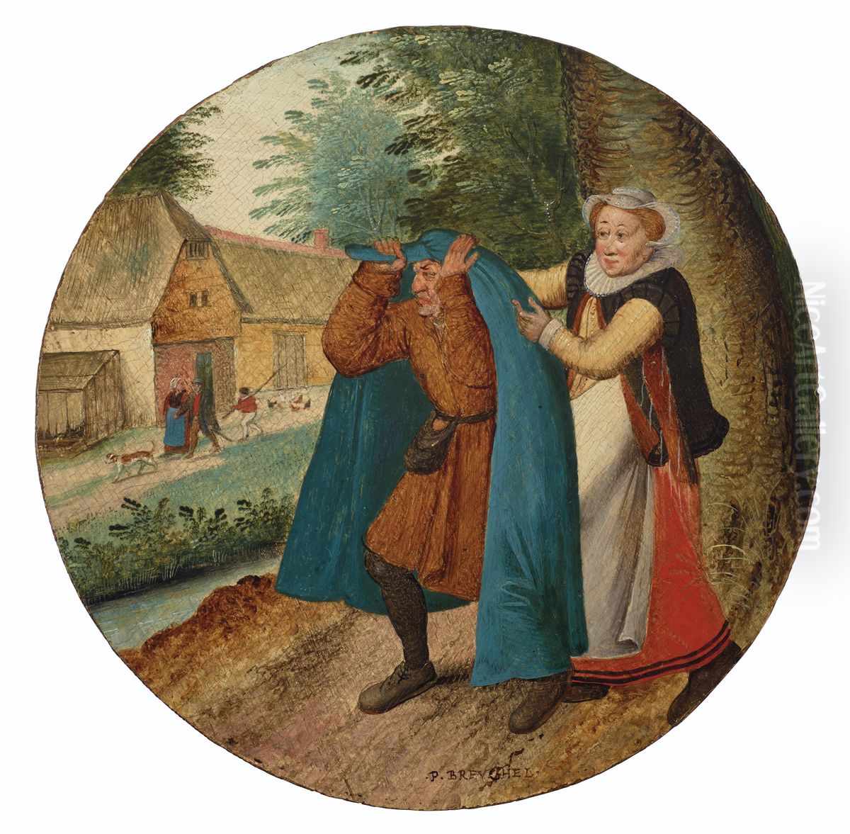 The Blue Cloak (De Blaue Huik) Oil Painting by Pieter Brueghel the Younger