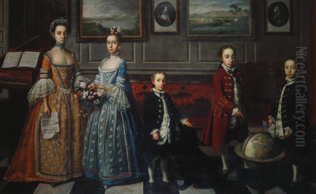 The Bateson Children Oil Painting by Strickland Lowry