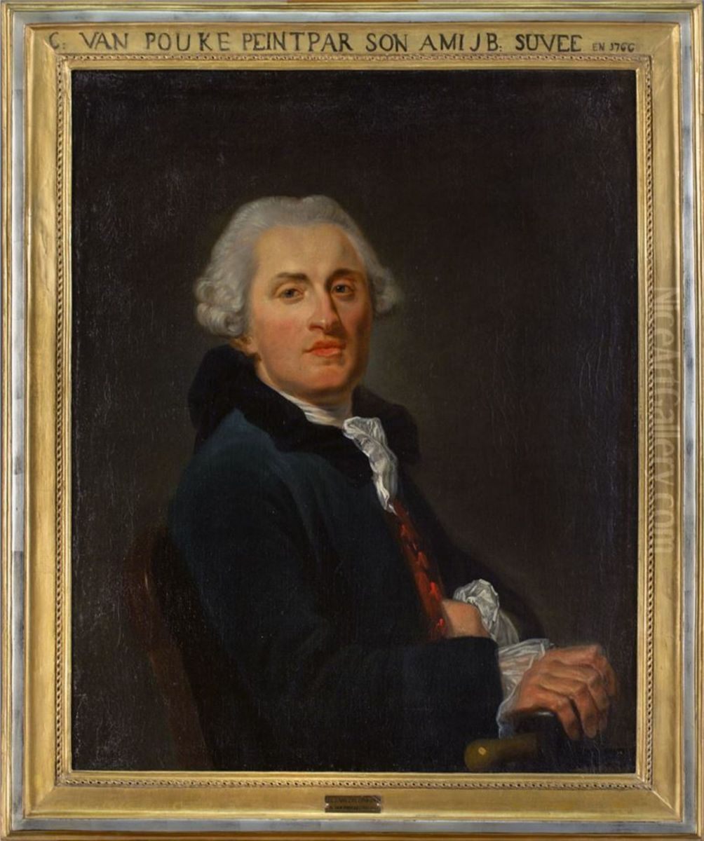 Portrait of Karel van Poucke Oil Painting by Joseph-Benoit Suvee