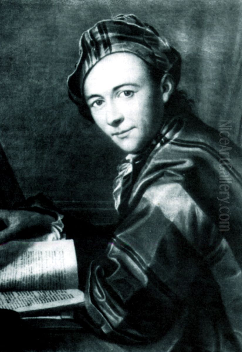Portrait Johann Albrecht Euler (1734-1800), son of Leonhard Euler. Oil Painting by Jakob Emanuel Handmann