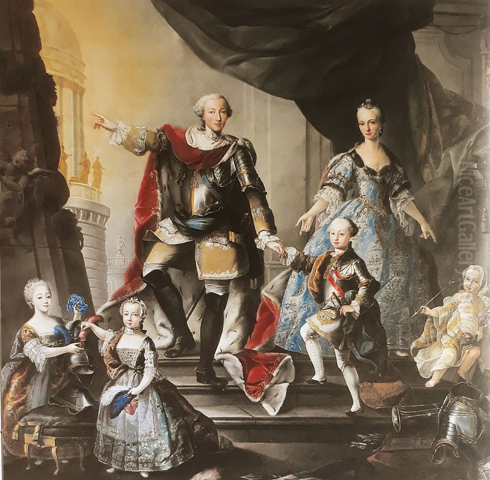 Portrait of the family of the Duke of Savoy Oil Painting by Giuseppe Dupra
