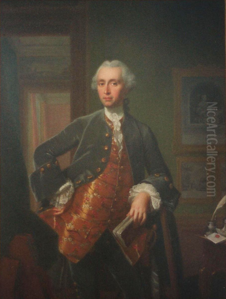 Portrat Johann Heinrich Eberts (1726-1793) (zugeschrieben). Oil Painting by Jakob Emanuel Handmann