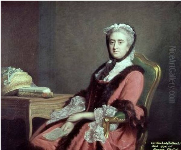 Portrait ofCaroline Fox, 1st Baroness Holland(1723-1774) Oil Painting by Allan Ramsay