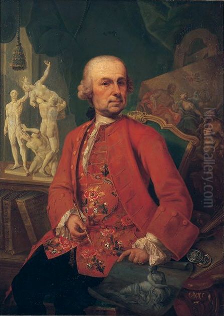 Self-portrait Oil Painting by Franz Georg Hermann