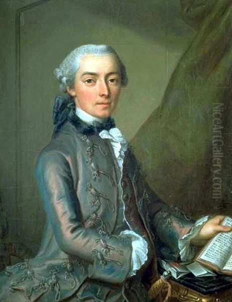 Portrait of Abraham Friedrich Benoit (1736-1824) Oil Painting by Jakob Emanuel Handmann