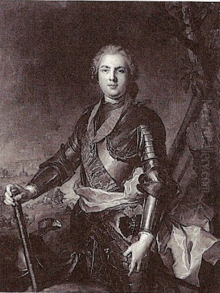 Portrait du dauphin Louis Oil Painting by Jean-Marc Nattier