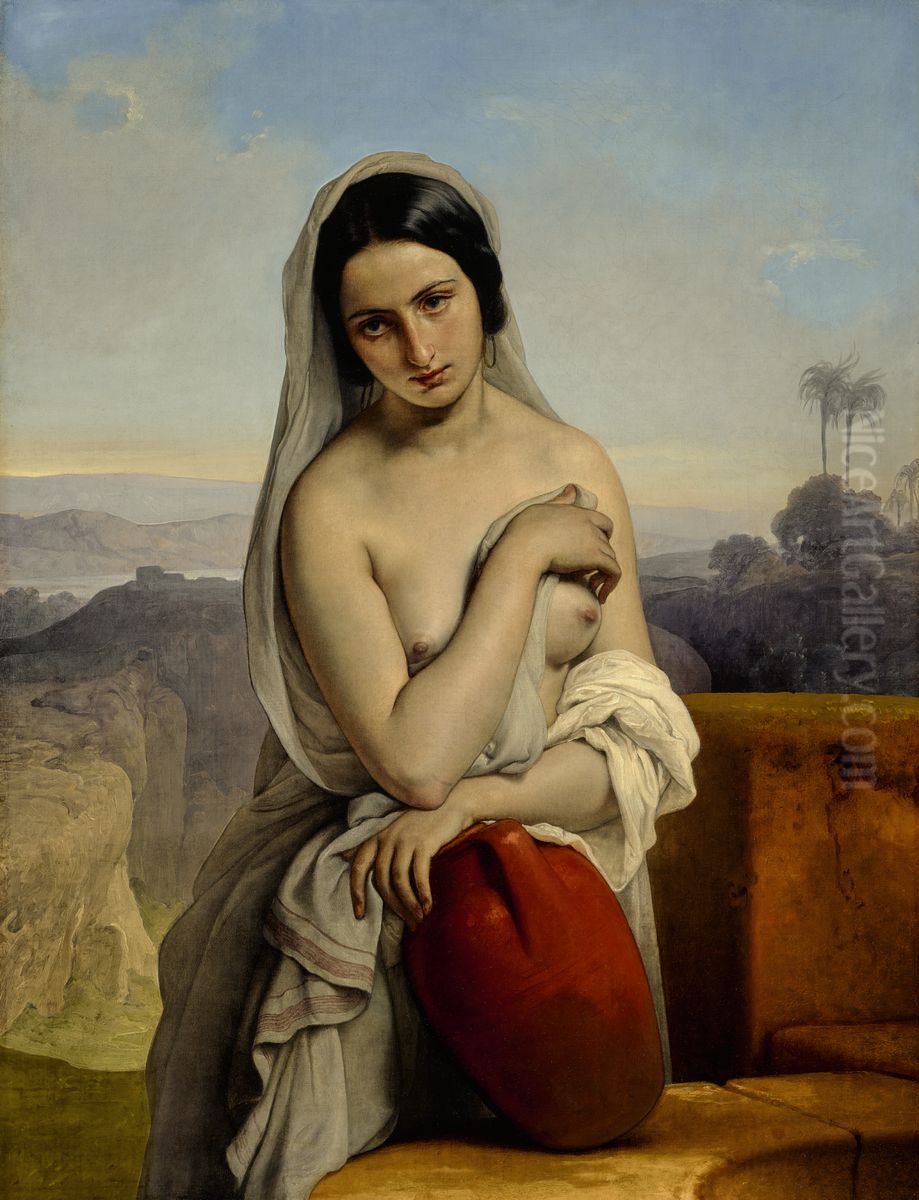 Rebecca al pozzo Oil Painting by Francesco Hayez