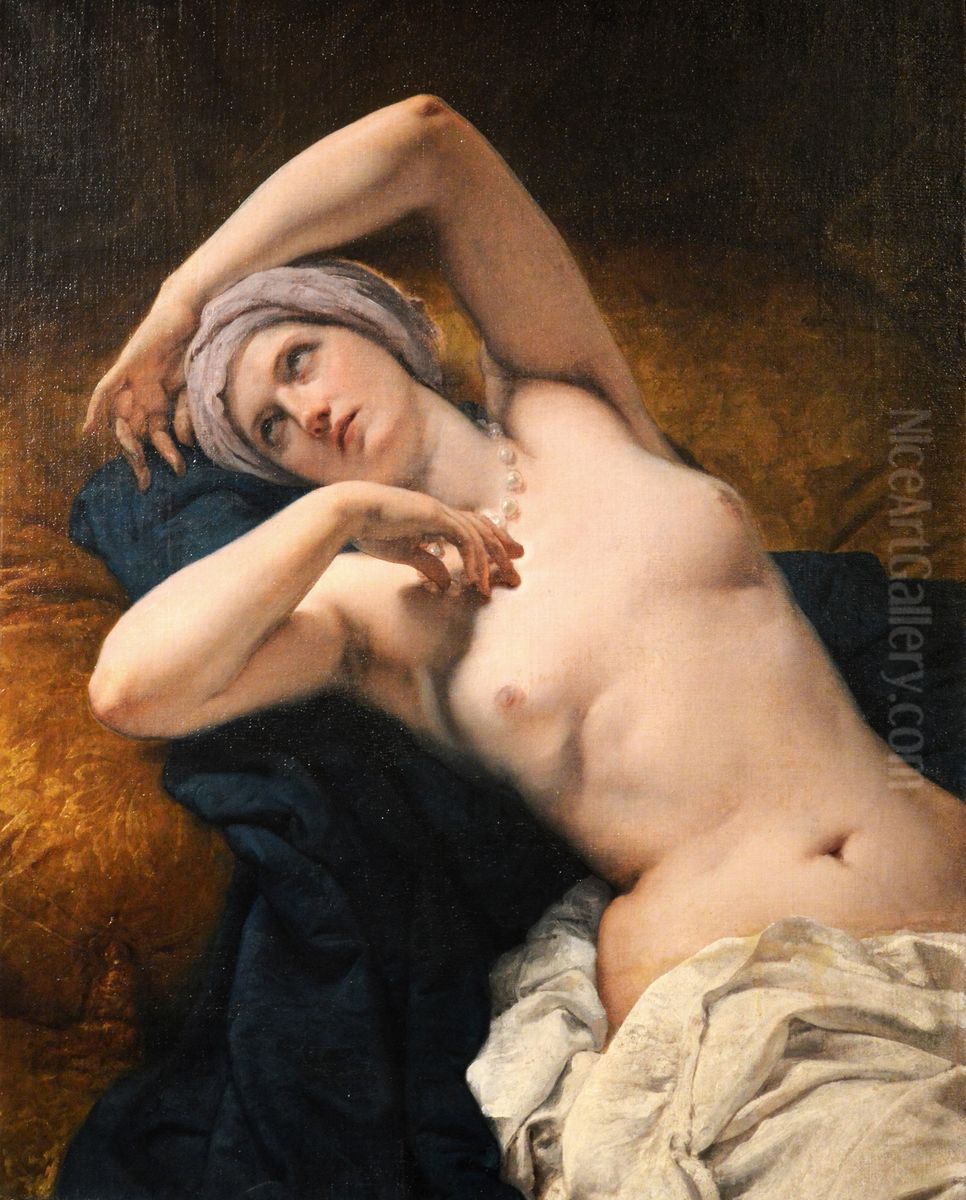 Odalisque in her sleep Oil Painting by Francesco Hayez
