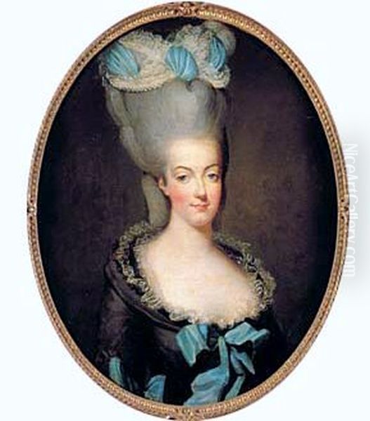 Portrait de la reine Marie-Antoinette Oil Painting by Jean-Baptiste Andre Gautier-Dagoty