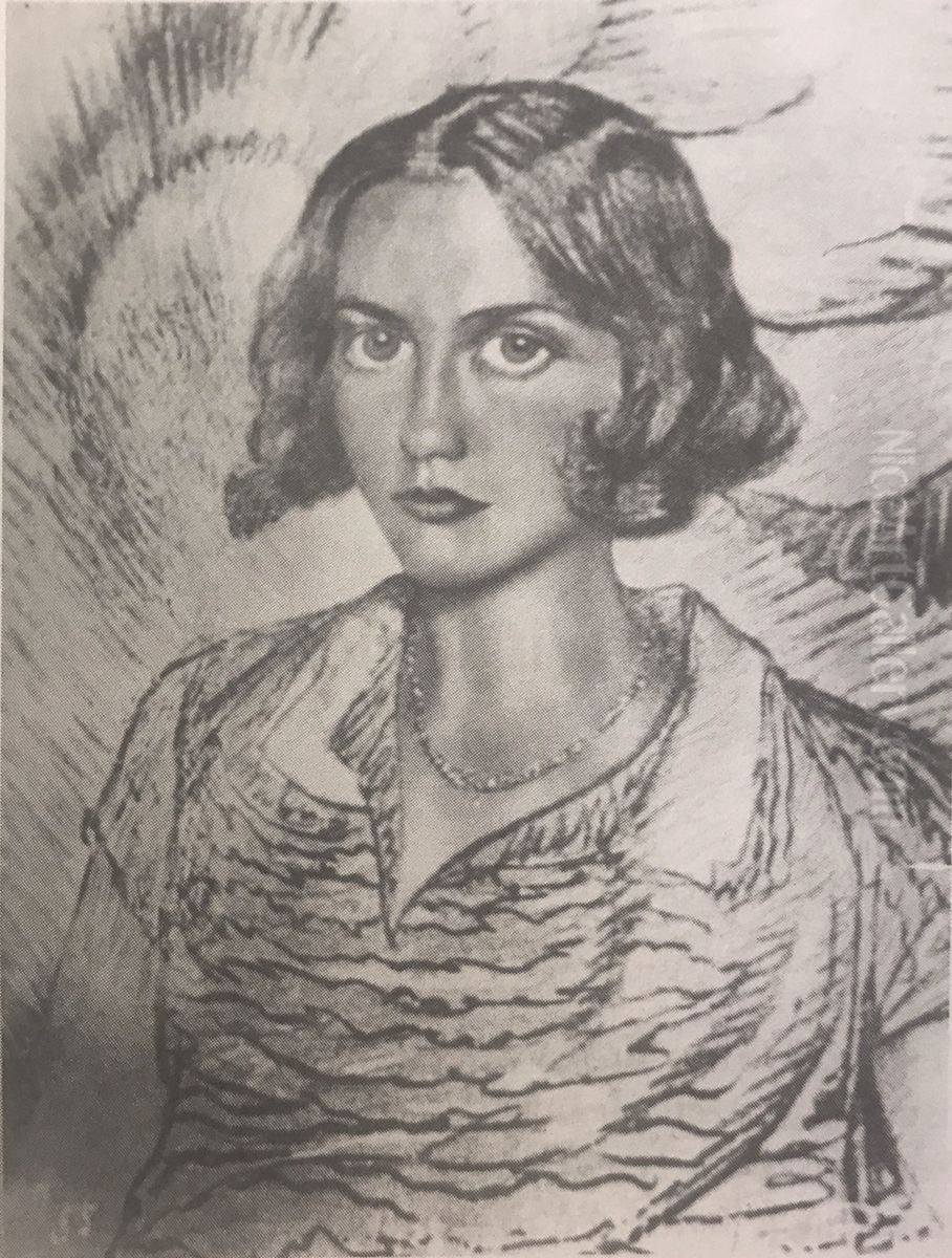 Portrait of Helena Jankowiak nee Kirsch Oil Painting by Stanislaw Ignacy Witkiewicz (Witkacy)