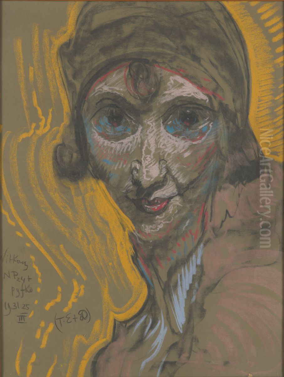 Portret Marii Kasprowiczowej Oil Painting by Stanislaw Ignacy Witkiewicz (Witkacy)