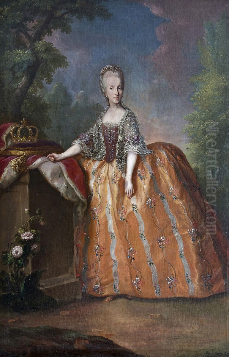 Maria Luisa of Spain, Holy Roman Empress Oil Painting by Anton von Maron