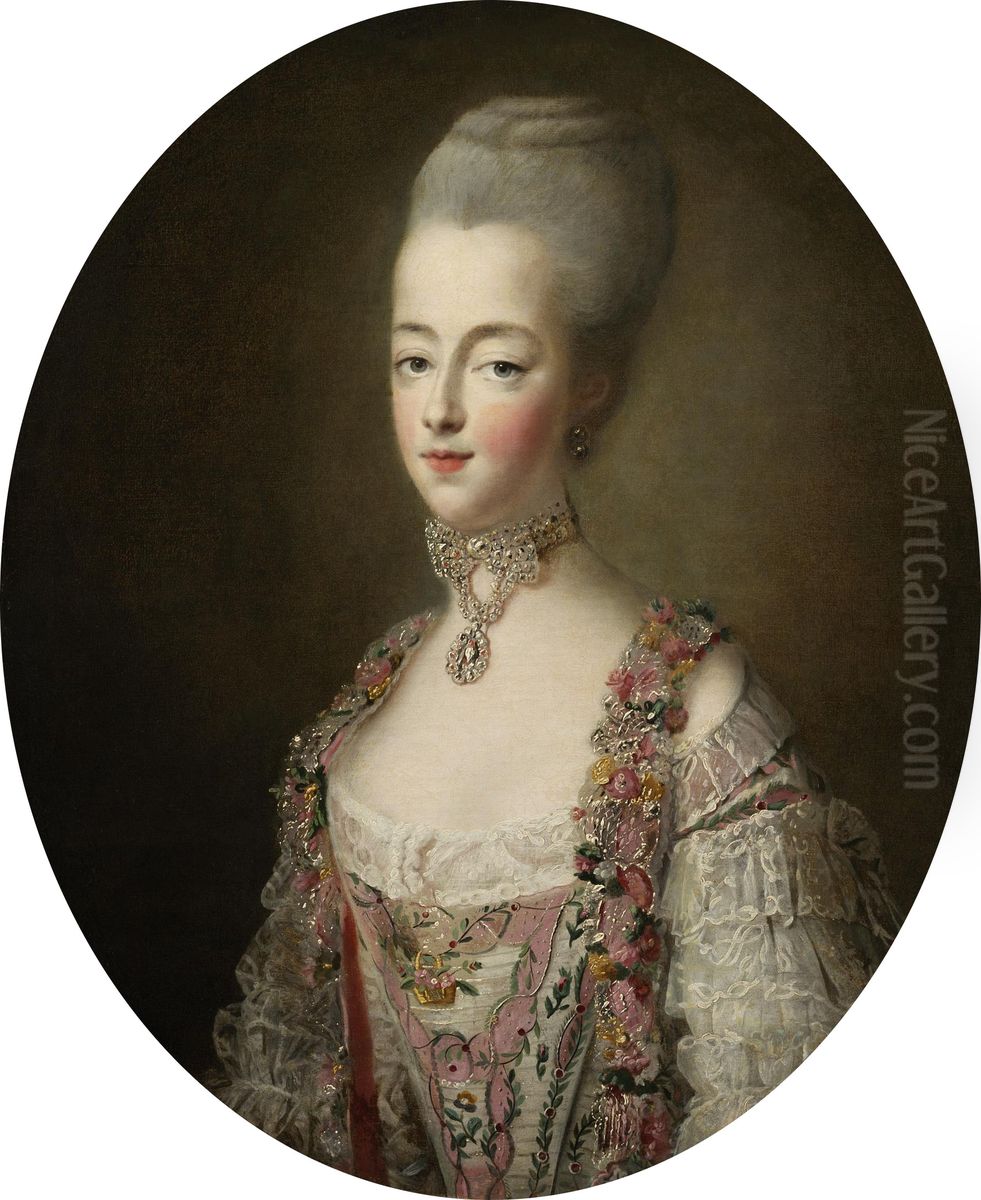 Marie Antoinette as Dauphine of France Oil Painting by Francois-Hubert Drouais