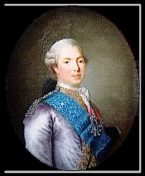 Portrait of thecomte de Provence(1755-1824) Oil Painting by Jean-Martial Fredou