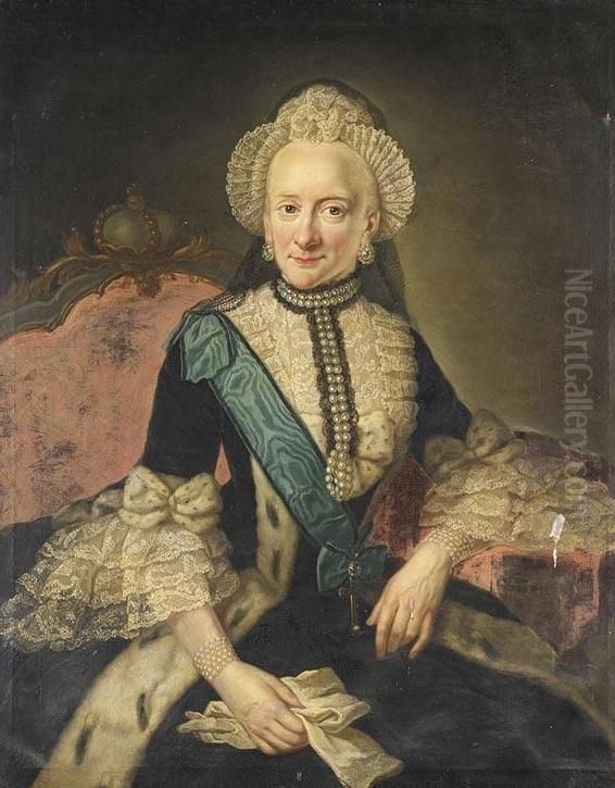 Portrait ofTherese of Brunswick-Wolfenbuttel(1728-1778), daughter ofFerdinand Albert II, Duke of Brunswick-Wolfenbuttel Oil Painting by Anna Rosina de Gasc