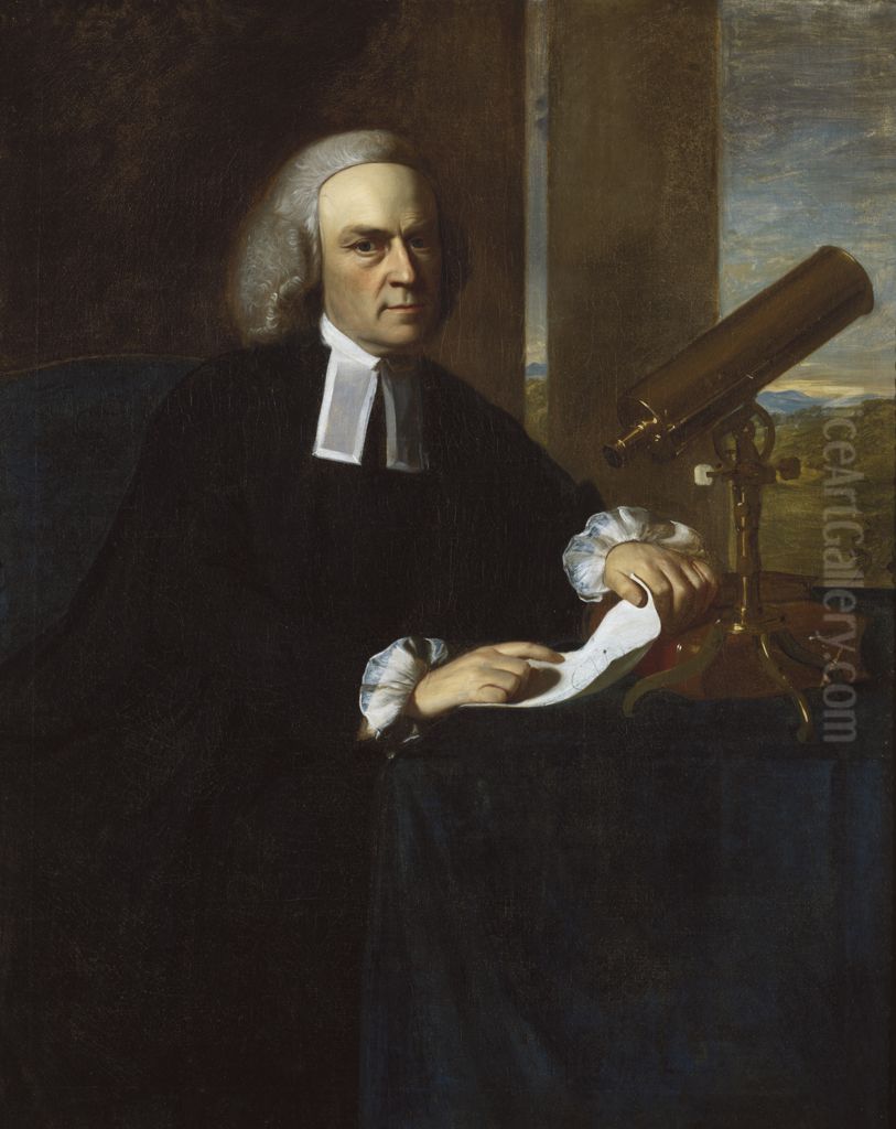 portrait of Harvard College president and astronomy professorJohn Winthrop. Oil Painting by John Singleton Copley