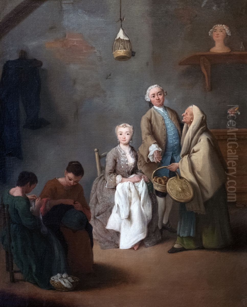 School of work Oil Painting by Pietro Longhi