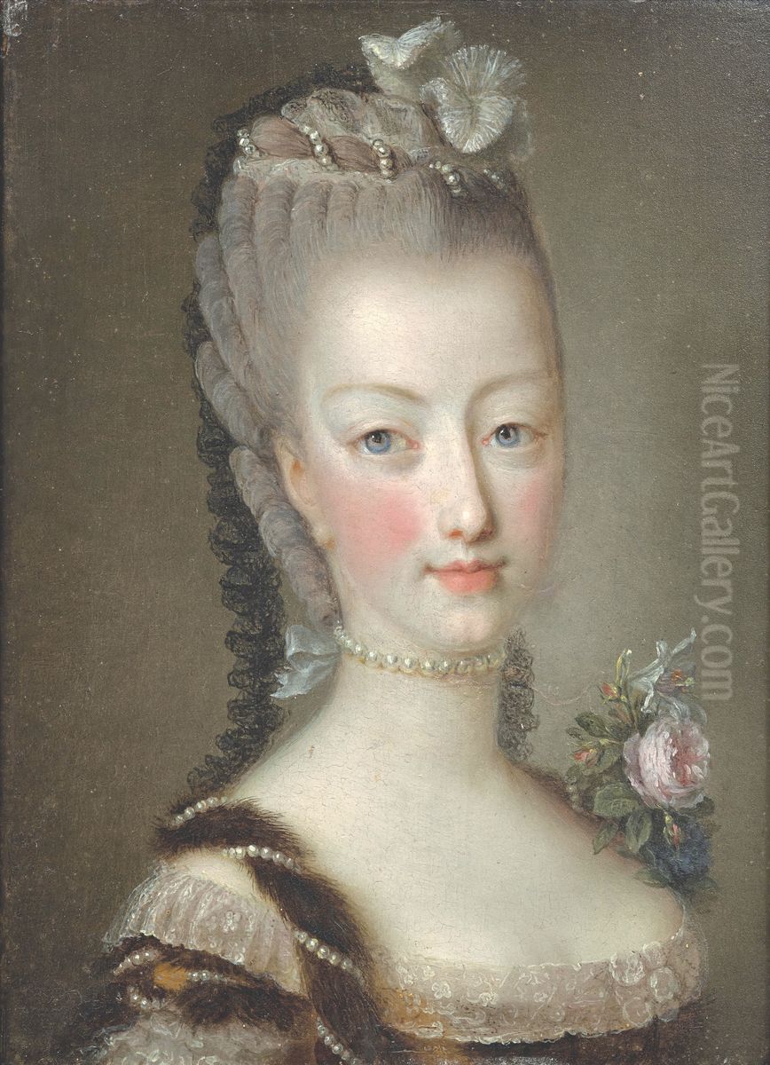 Portrait ofMarie Antoinette(1755-1793) Oil Painting by Jean-Martial Fredou