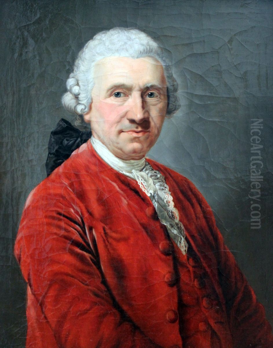 Portrait of Conrad Ekhof, theatre director and historian of drama Oil Painting by Anton Graff