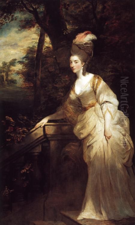 Portrait of Georgiana, Duchess of Devonshire Oil Painting by Of Sir Joshua Reynolds