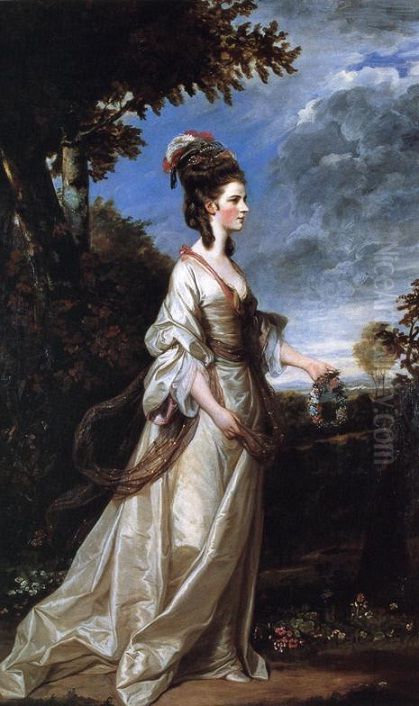 Miss Fleming asAurora Oil Painting by Of Sir Joshua Reynolds