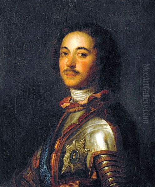 Portrait of Peter the Great (1672-1725) Oil Painting by Jean-Marc Nattier