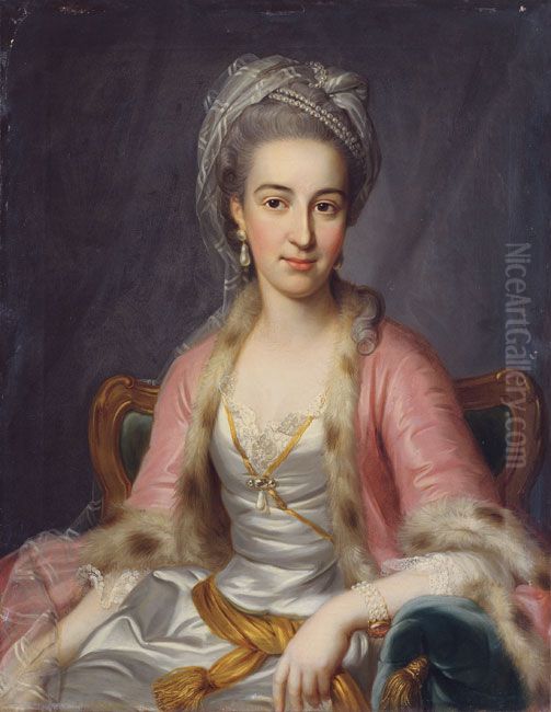 Portrait of a unknown lady Oil Painting by Jakob Emanuel Handmann