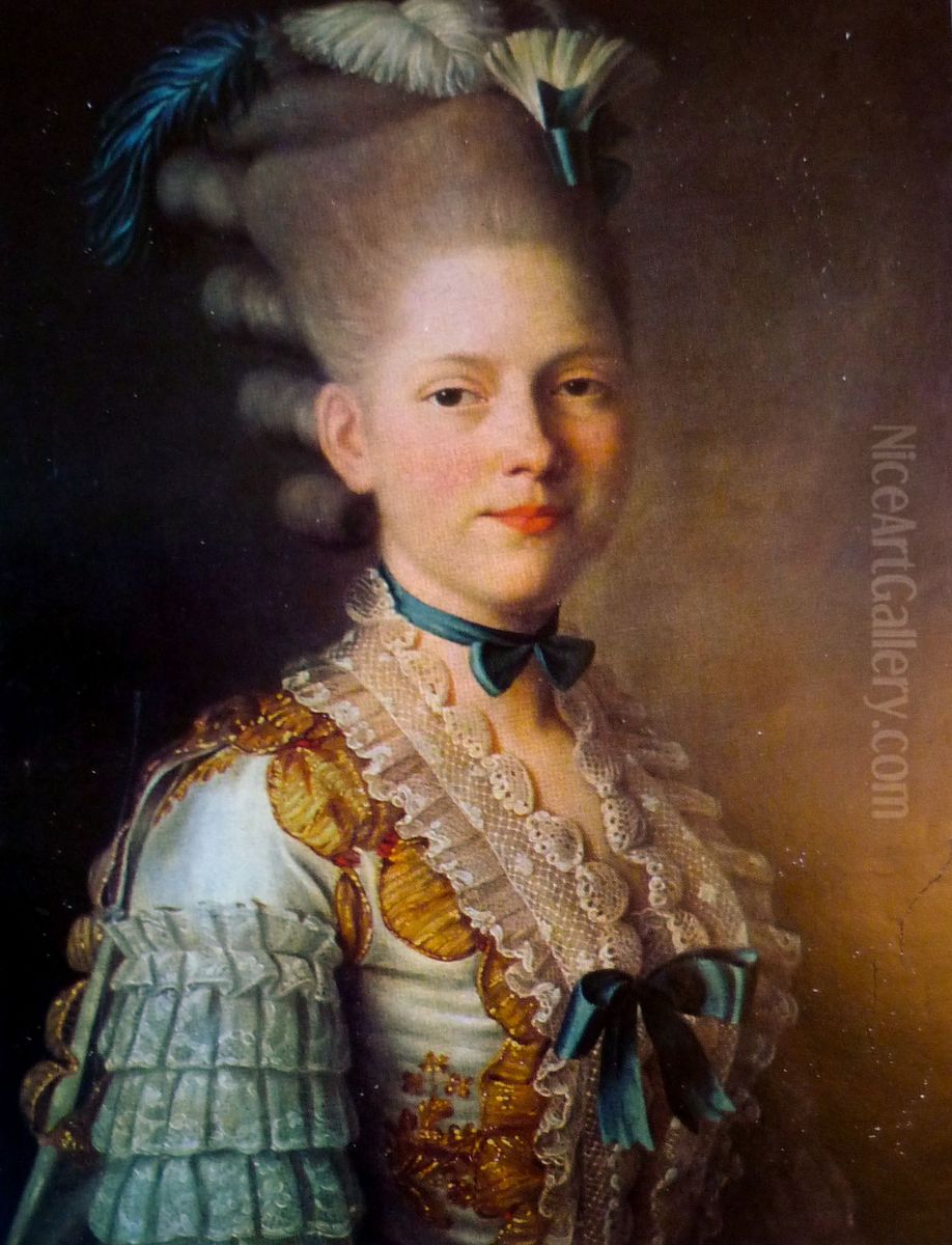 Portrait of S.M. Obolensky Oil Painting by Alexander Roslin