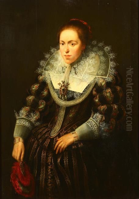Portrait of a woman Oil Painting by Paulus Moreelse