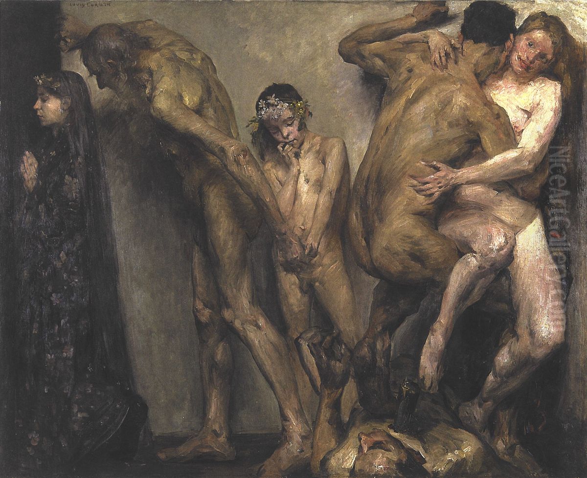 Die drei Lebensalter I Oil Painting by Lovis (Franz Heinrich Louis) Corinth