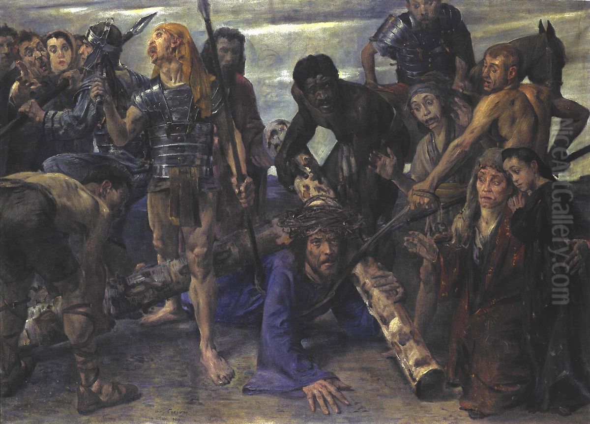 Kreuztragung Christi Oil Painting by Lovis (Franz Heinrich Louis) Corinth