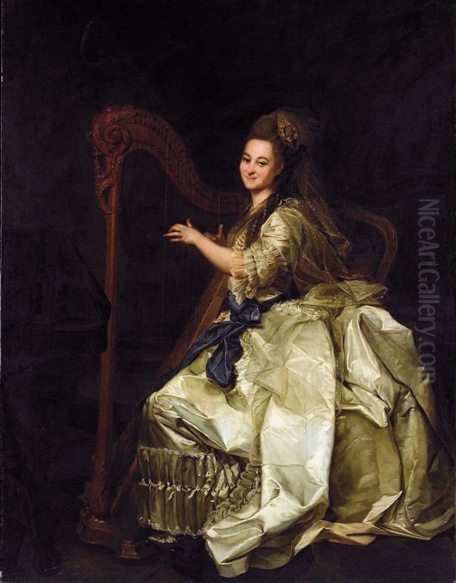 Portrait ofGlafira Alymova Oil Painting by Dmitry Levitzky