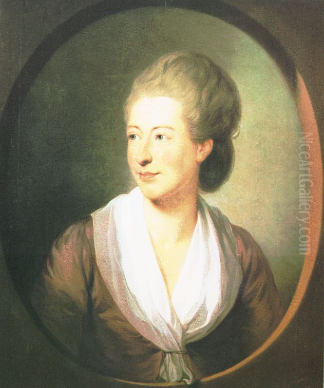 Portrait of Isabelle de Charriere (1740-1805),  geboren Isabelle van Tuyll van Serooskerken, genoemd Belle de Zuylen, Dutch writer Oil Painting by Jens Juel