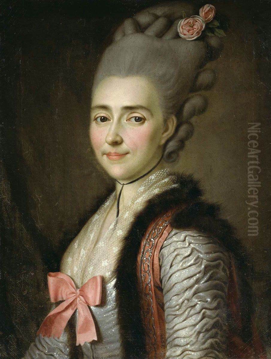 Portrait of Catherine Melgunova (1757-1810) Oil Painting by Ivan Argunov