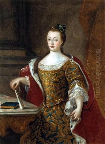 Portrait ofMaria I of Portugal(1734-1816) Oil Painting by Miguel Antonio do Amaral
