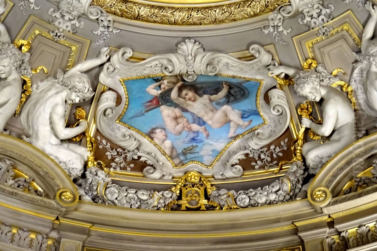 Amours portant les attributs de Mars Oil Painting by Paul-Jacques-Aime Baudry