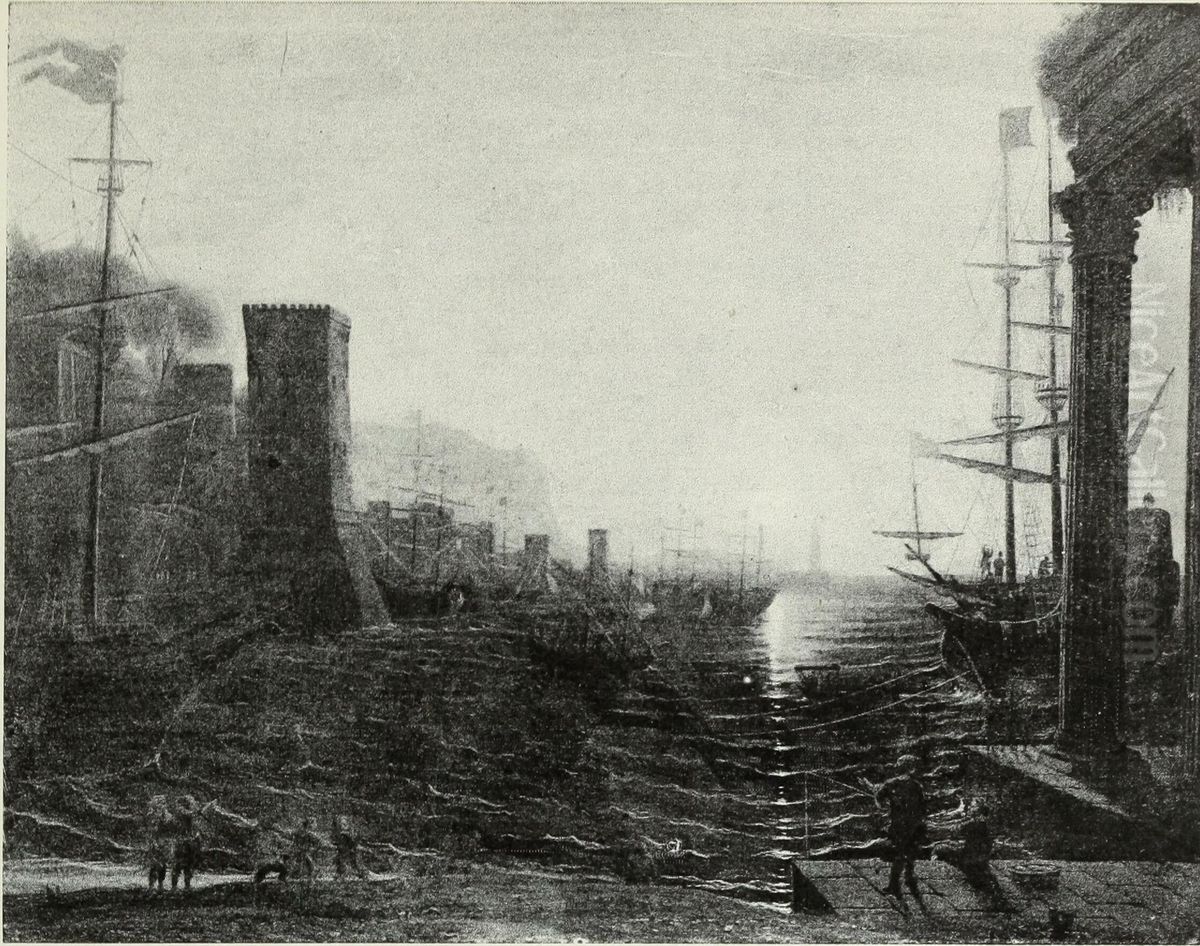 Sea-port in Italy Oil Painting by Claude Lorrain (Claude Gellee)